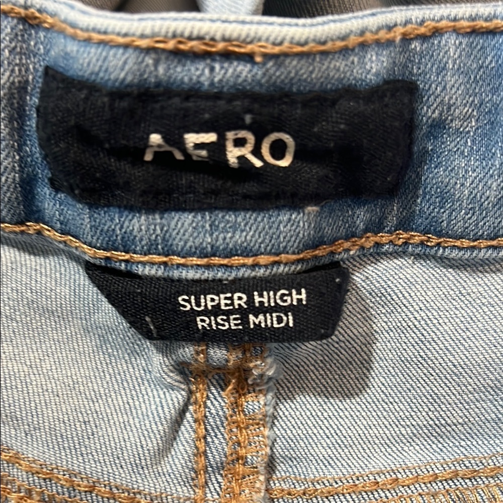 Aeropostale bundle of 2 pairs of size 00 Light Blue Jean Shorts - Picture 5 of 9